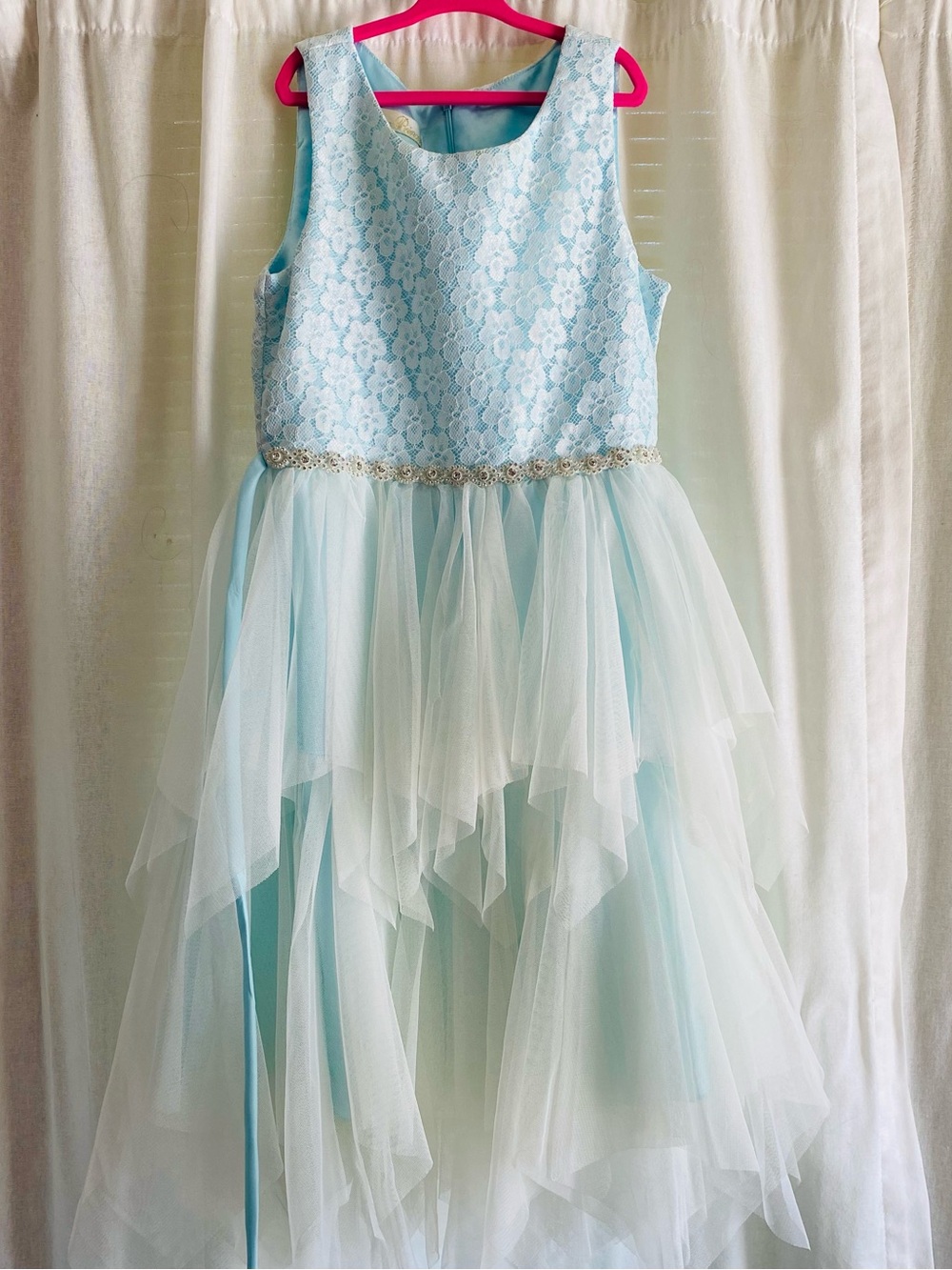 American Princess Pale Blue Lace Party Dress